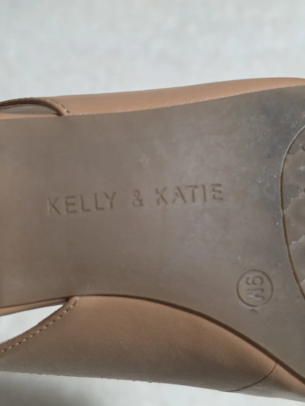 KELLY & KATIE Women's Pointed Slingback Loafer - Tan Size 9M. - Picture 5 of 7